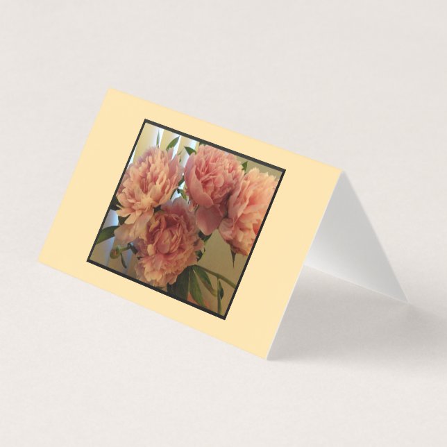 Pink Peony Folded Cards - Packung mit 25 Stück (Vorderseite)