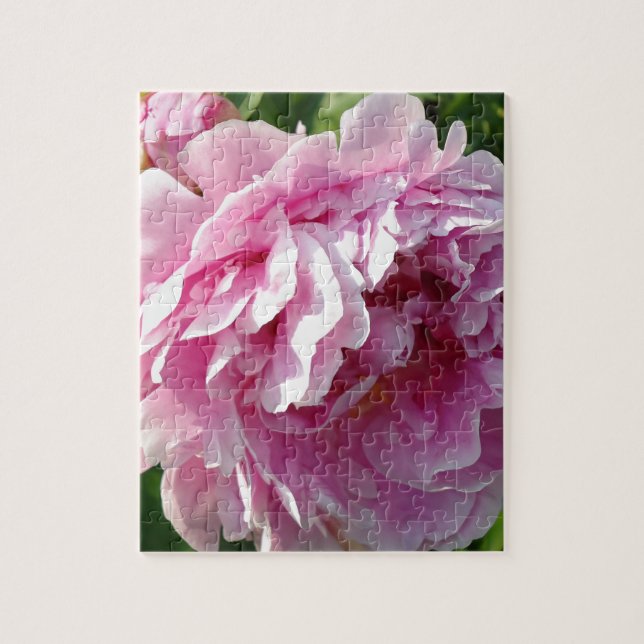 Pink Peony Foto Hütte Bauernhof Blumengarten Puzzle (Vertikal)