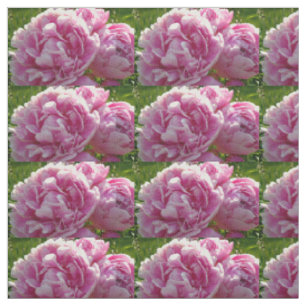 Pink Peony Foto Hütte Bauernhof Blumengarten Stoff