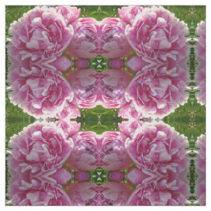 Pink Peony Foto Hütte Bauernhof Blumengarten Stoff