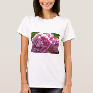 Pink Peony Foto Hütte Bauernhof Blumengarten T-Shirt