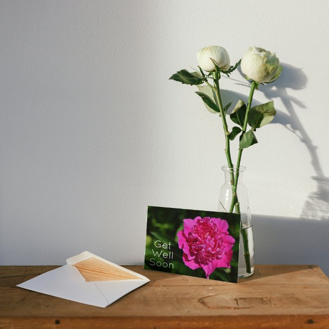 Pink Peony Garden Blume wird bald gut Karte (Von Creator hochgeladen)