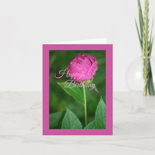 Pink Peony - Hapy Birthday Card Karte