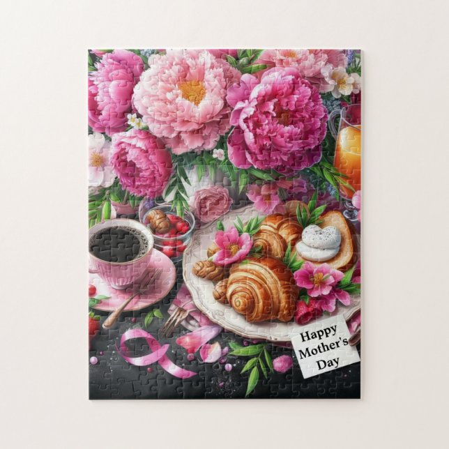 Pink Peony Mother's Day Brunch Jigsaw Puzzle (Vertikal)