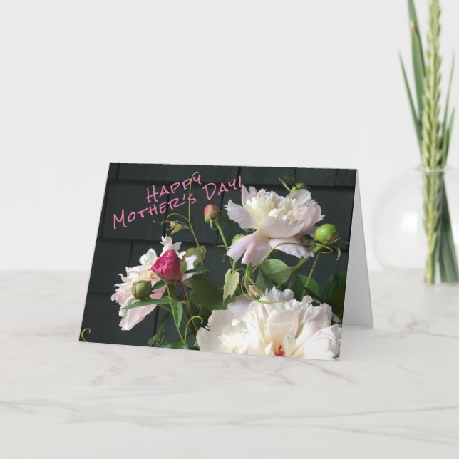 Pink Peony Mother's Day Card Karte (Vorderseite)