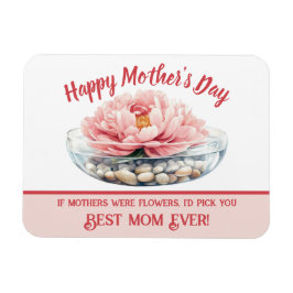 Pink-Peony-Muttertag Magnet