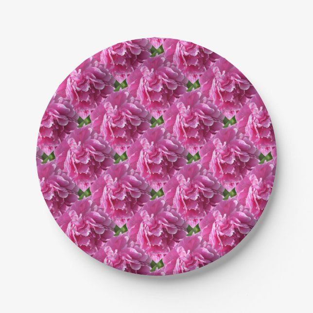 Pink Peony Pappteller (Vorderseite)