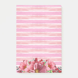Pink Peony Post-it Klebezettel