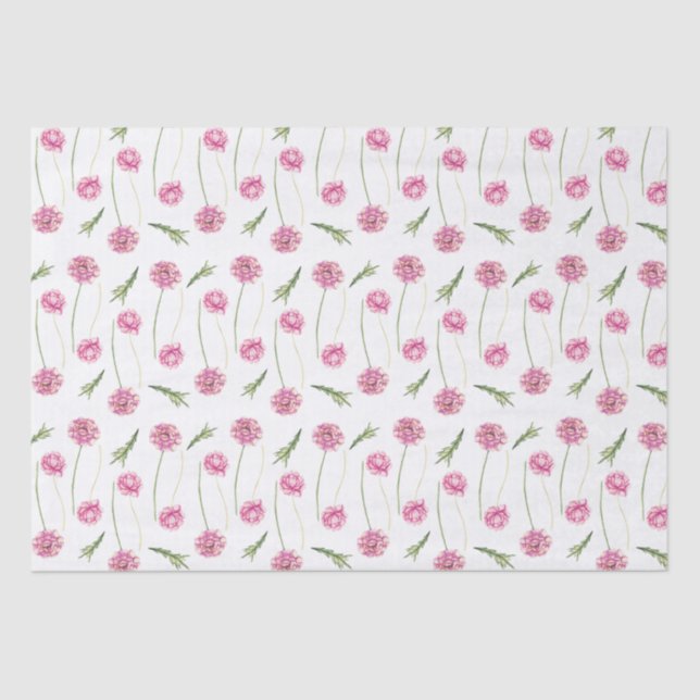 Pink Peony Small Business Packaging Seidenpapier (Vorderseite)