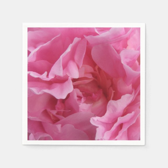 Pink Peony Standard Cocktail Napkins Serviette (Vorderseite)