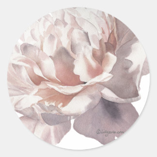 Pink Peony Stickers Hochzeit Personalisiert