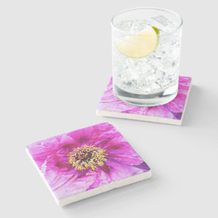 Pink Peony Stone Untersetzer