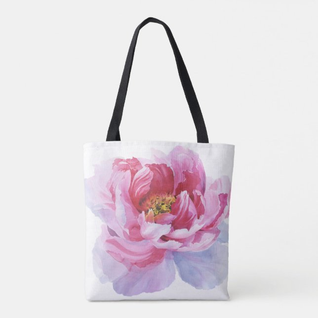 Pink Peony Tasche (Rückseite)