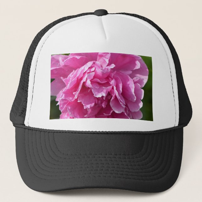 Pink Peony Truckerkappe (Vorderseite)