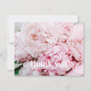 Pink Peony Vielen Dank, Flachkarte Dankeskarte