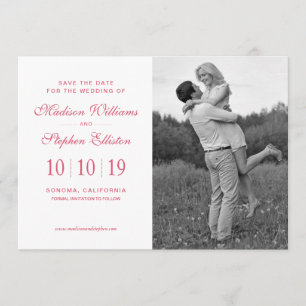 Pink Peony Watercolor-Blume - Save the Date