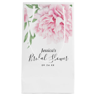 Pink Peony Watercolor Brautparty  Kleine Geschenktüte