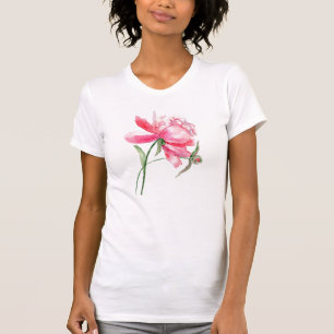 Pink Peony Women's Fine Jersey T - Shirt