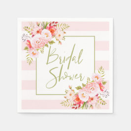 Pink Peonys Blumenpapier Napkins Brautparty Serviette