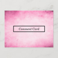 Pink Perchment Kommentar-Karte