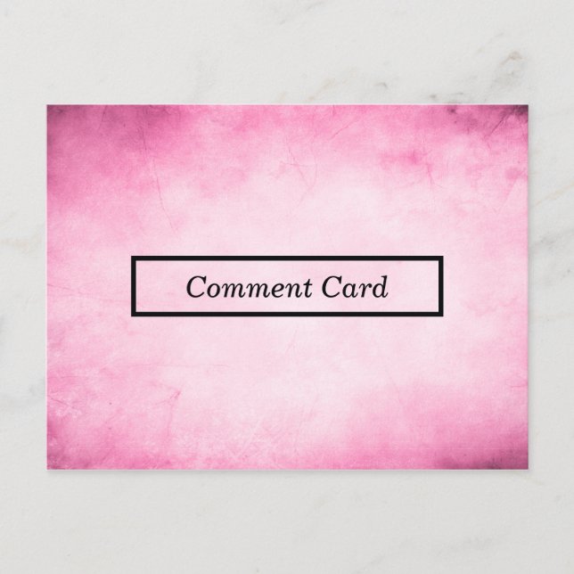 Pink Perchment Kommentar-Karte Postkarte (Vorderseite)