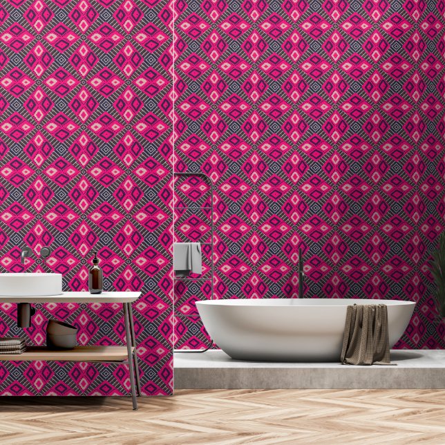 Pink Perfection Mud Tuch Inspiriert schön Tapete (Badezimmer)