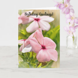 Pink Periwinkle Blume Gartengarten Karte