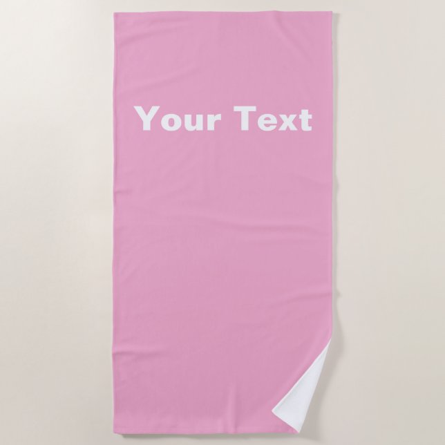 Pink personalisieren strandtuch (Vorderseite)
