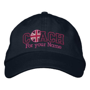 Pink Personalisiert Coach mit Ihrem Namen Bestickte Kappe