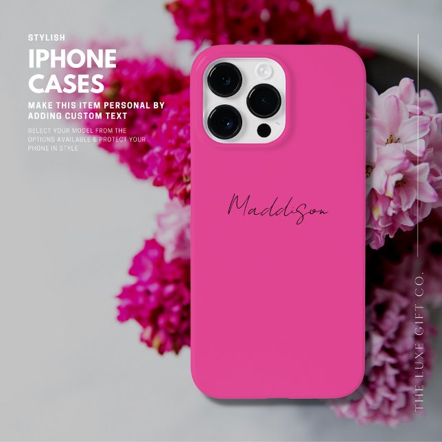 Pink Personalisiert iPhone Case Script Name (Von Creator hochgeladen)