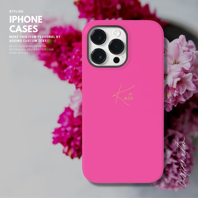 Pink Personalisiert iPhone Case Script Name (Von Creator hochgeladen)