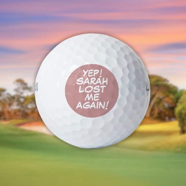 Pink Personalisiert Name Funny Love Golfball (Pink Personalized Name Funny Lost Golf Balls)