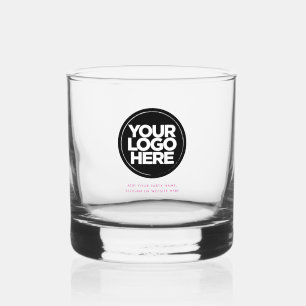Pink Personalisierte Logos und Text-Whiskey-Gläs Whiskyglas