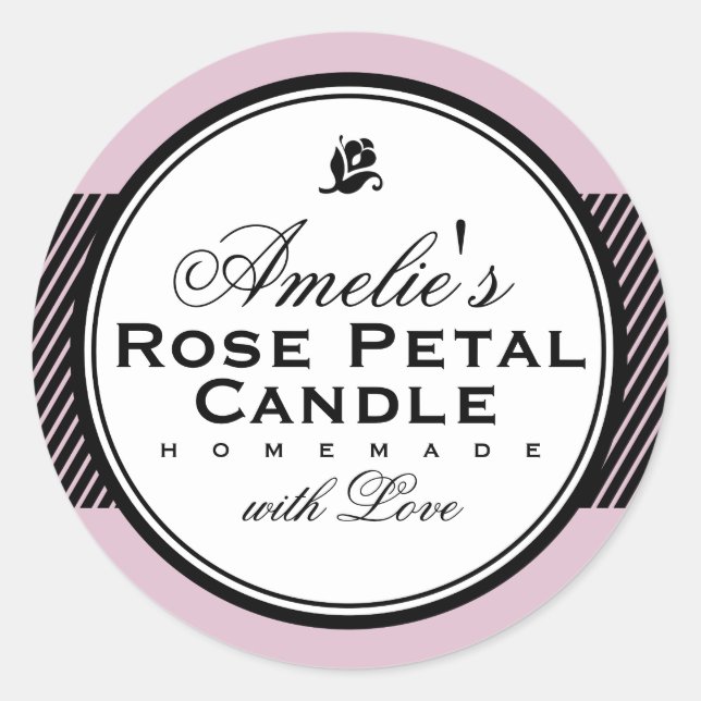 PINK | PERSONALISIERTER SOAP & CANDLE STICKER (Vorderseite)