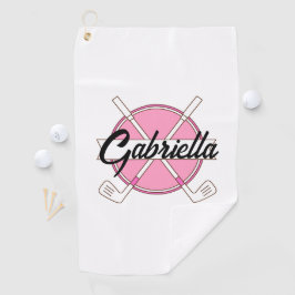 Pink Personalized Golf Monogram  Golfhandtuch