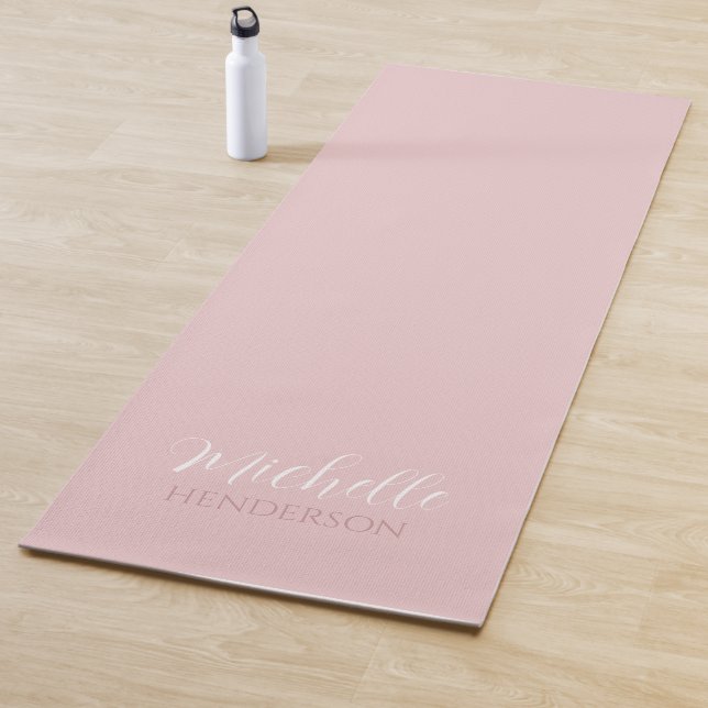 Pink Personalized Monogram Custom Name Yogamatte (Beispiel)