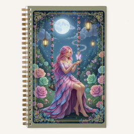 Pink Petal Gown & Glowing Butterfly Fairy Journal Notizbuch