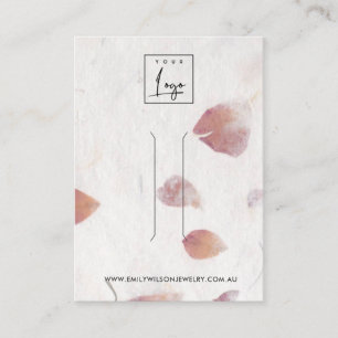 PINK PETAL HANDMADE PAPIER HAIR CLIP DISPLAY CARD VISITENKARTE