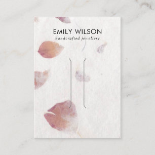 PINK PETAL HANDMADE PAPIER HAIR CLIP DISPLAY CARD VISITENKARTE