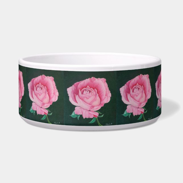 Pink Petals Große Pet Bowl Napf (Vorderseite)