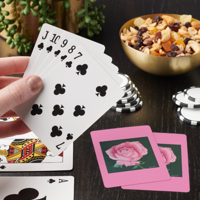 Pink Petals Playing Cards Spielkarten (In Situ)