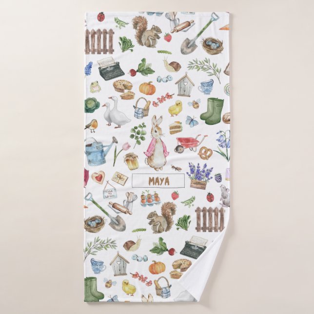 Pink Peter der Kaninchen Badehandtuch (Badehandtuch)