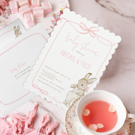 Pink Peter der Rabbit Beatrix Baby Dusche Einladung