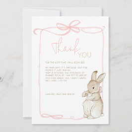 Pink Peter der Rabbit Beatrix Girl Babydusche Dankeskarte