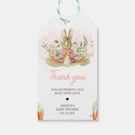 Pink Peter Rabbit Baby Dusche Fevor Tags Geschenkanhänger