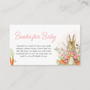 Pink Peter Rabbit Babydusche Bücher für Baby Begleitkarte