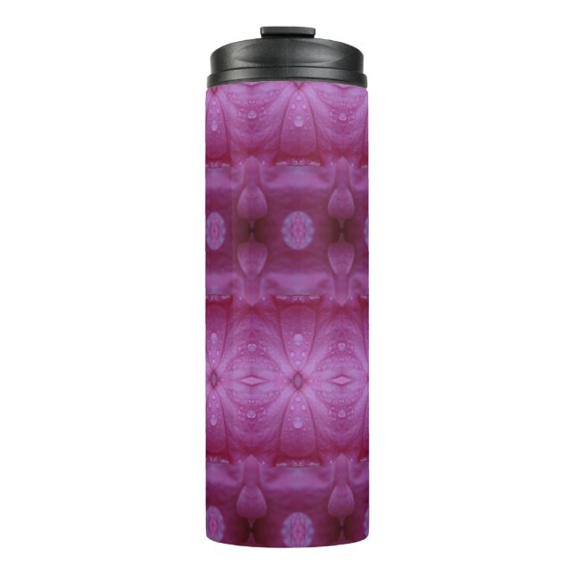 Pink Petunia Ikat 3 Thermosbecher (Vorderseite)