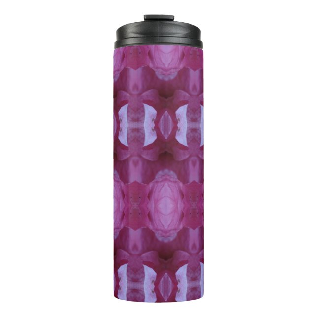 Pink Petunia Ikat Thermosbecher (Vorderseite)