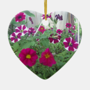 Pink Petunias Keramikornament
