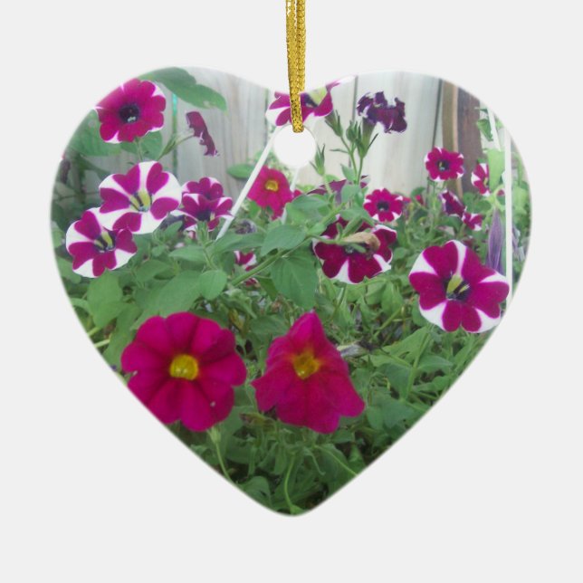 Pink Petunias Keramikornament (Vorne)